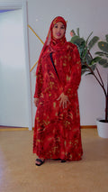 double chiffon abaya
